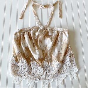 Fab’rik Boho Halter Lace Detailed Top - Size S